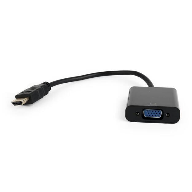 GEMBIRD A-HDMI-VGA-04 Gembird adapter HDMI-A(M) ->VGA (F), on cable, black