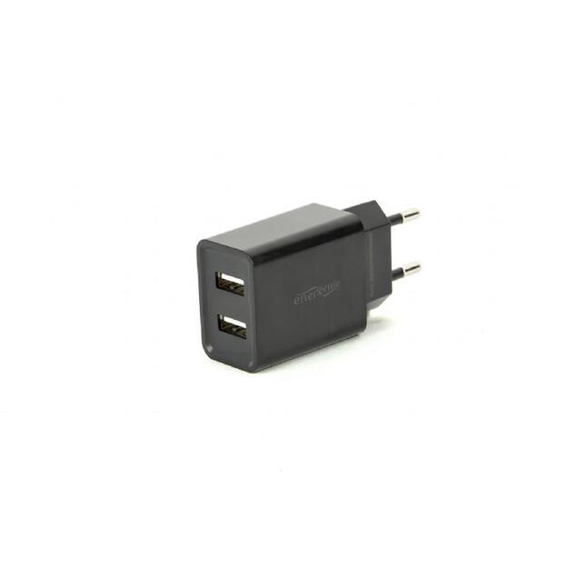 GEMBIRD EG-U2C2A-03-BK 2-port universal USB charger 2.1 A black