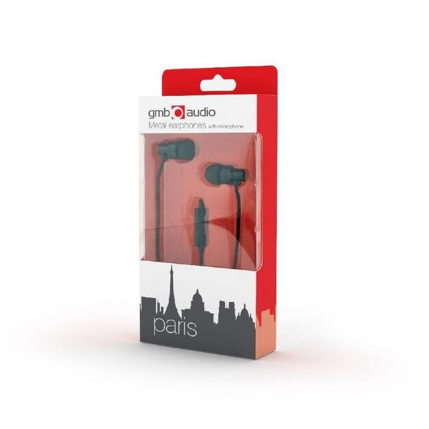 Ausinės vidinės belaidės HEADSET PARIS IN-EAR BLACK/MHS-EP-CDG-B GEMBIRD