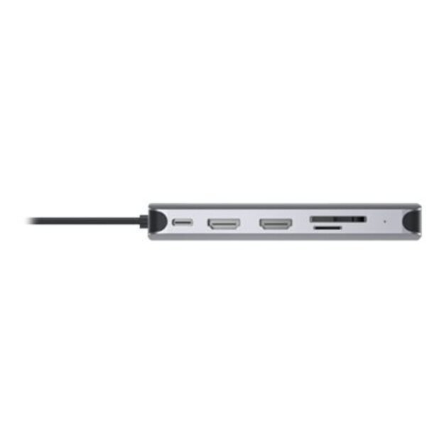 I-TEC USB-C Metal Nano Dock 2xHDMI 1xVGA 1xSD Cardreader 1xmicroSD Cardreader 1xGLAN 3xUSB 2.0 1xUSB 3.2 1xUSB-C3.2Data 1xUSB-C PD