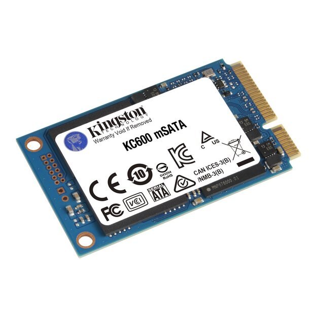 Kietasis diskas (SSD) vidinis KINGSTON KC600 512GB SATA3 mSATA SSD