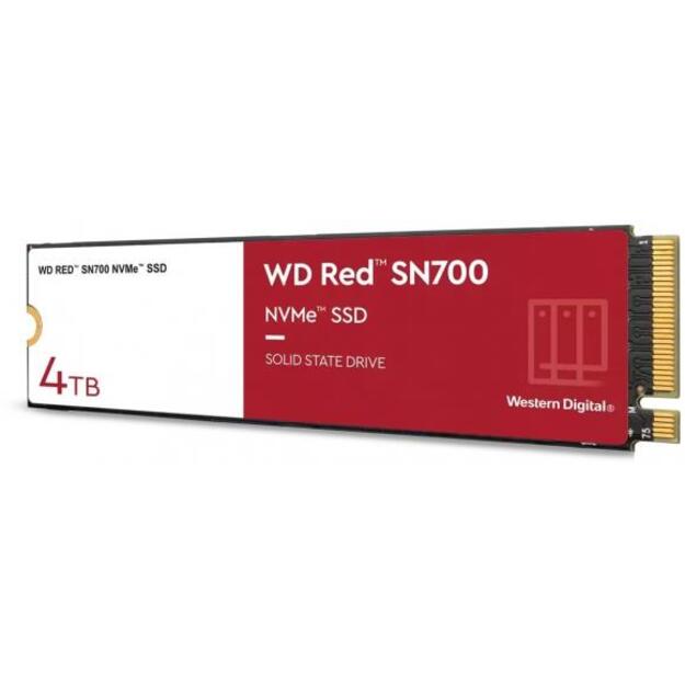 Kietasis diskas (SSD) vidinis SSD|WESTERN DIGITAL|Red SN700|4TB|M.2|NVMe|Write speed 3100 MBytes/sec|Read speed 3400 MBytes/sec|TBW 5100 TB|WDS400T1R0C