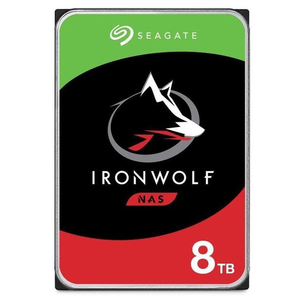 Kietasis diskas vidinis HDD|SEAGATE|IronWolf|8TB|SATA 3.0|256 MB|7200 rpm|Discs/Heads 5/10|3,5 |ST8000VN004