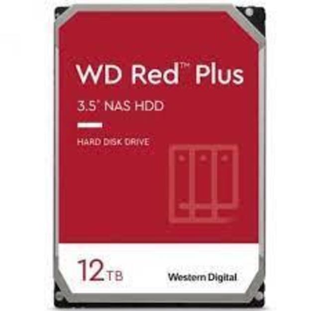 Kietasis diskas vidinis HDD|WESTERN DIGITAL|Red Plus|12TB|SATA 3.0|256 MB|7200 rpm|3,5 |WD120EFBX