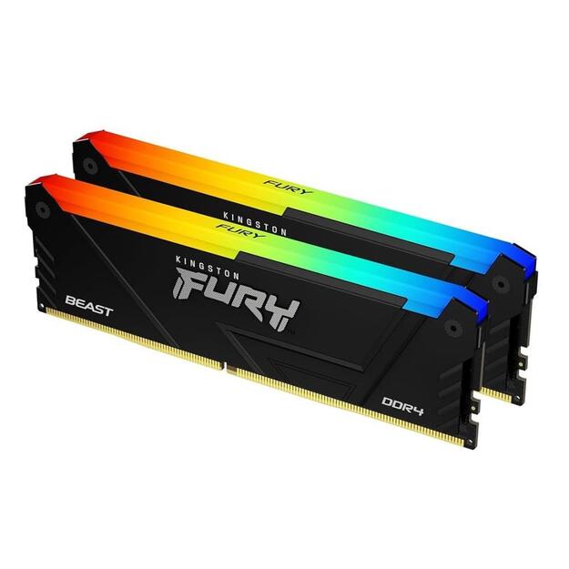 KINGSTON 16GB 3200MT/s DDR4 CL16 DIMM Kit of 2 FURY Beast RGB