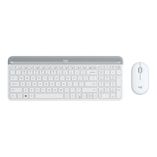 LOGITECH Slim Wireless Keyboard and Mouse Combo MK470 - OFFWHITE - US INTNL - INTNL