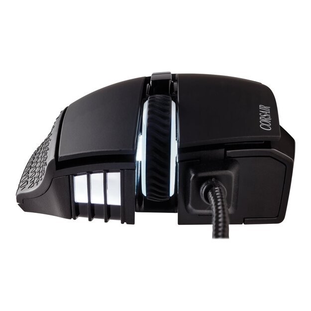 Kompiuterinė pelė laidinė CORSAIR SCIMITAR RGB ELITE MOBA/MMO Gaming Mouse Black Backlit RGB LED 18000 DPI Optical (EU)
