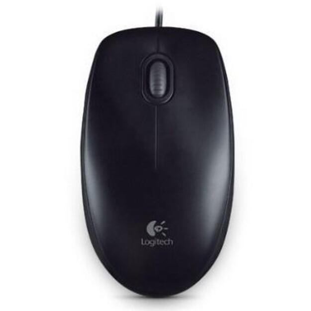 Kompiuterinė pelė laidinė MOUSE USB OPTICAL B100/BLACK OEM 910-003357 LOGITECH