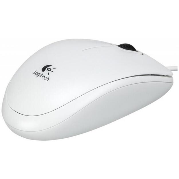 Kompiuterinė pelė laidinė MOUSE USB OPTICAL B100/WHITE OEM 910-003360 LOGITECH