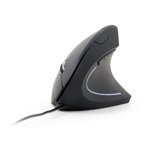 Kompiuterinė pelė laidinė MOUSE USB OPTICAL BLACK/ERGONOMIC MUS-ERGO-01 GEMBIRD