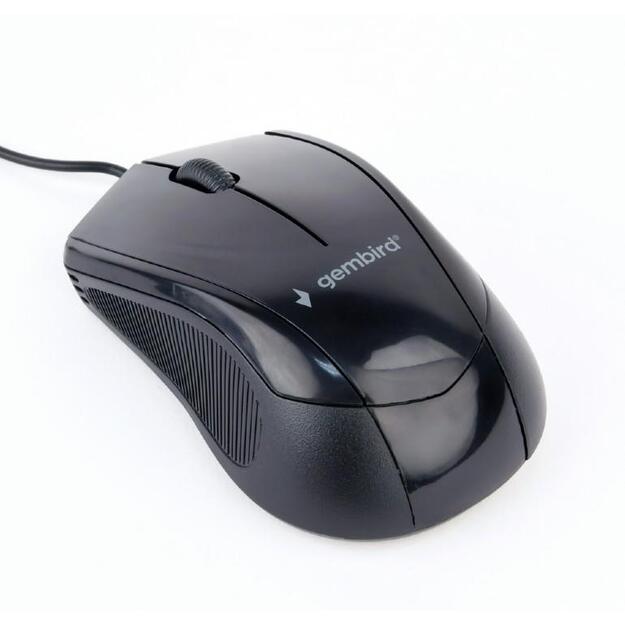 Kompiuterinė pelė laidinė MOUSE USB OPTICAL/BLACK MUS-3B-02 GEMBIRD