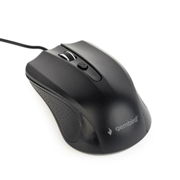 Kompiuterinė pelė laidinė MOUSE USB OPTICAL/BLACK MUS-4B-01 GEMBIRD