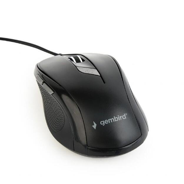 Kompiuterinė pelė laidinė MOUSE USB OPTICAL/BLACK MUS-6B-01 GEMBIRD