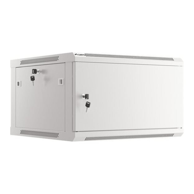 Komutacinė spinta pakabinama LANBERG 6U 600x600 steel doors grey flat pack