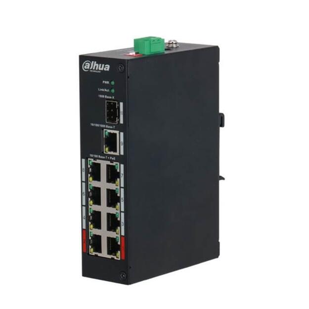 Komutatorius |DAHUA|PFS3110-8ET-96-V2|PoE ports 8|96 Watts|DH-PFS3110-8ET-96-V2