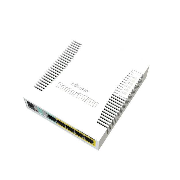 Komutatorius |MIKROTIK|CSS106-1G-4P-1S|5x10Base-T / 100Base-TX / 1000Base-T|1xSFP|CSS106-1G-4P-1S