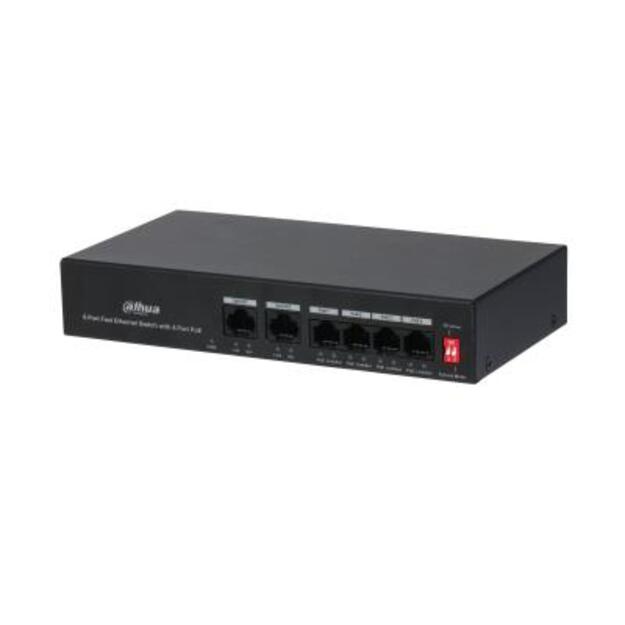 Komutatorius NET SWITCH 4PORT 4POE 100M/PFS3006-4ET-36 DAHUA