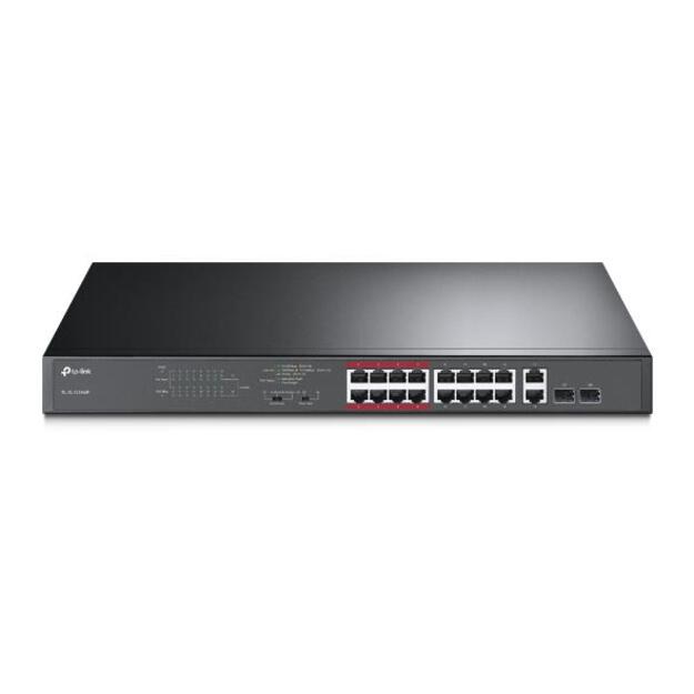 Switch|TP-LINK|Desktop/pedestal|16x10Base-T / 100Base-TX|2x10/100/1000BASE-T/SFP combo|PoE+ ports 16|192 W|TL-SL1218MP