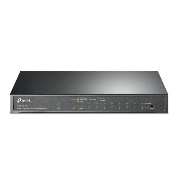 Komutatorius TP-LINK TL-SG1210MPE Desktop 9x10Base-T 100Base-TX 1000Base-T 1x10/100/1000 SFP combo PoE+ ports 8 123W