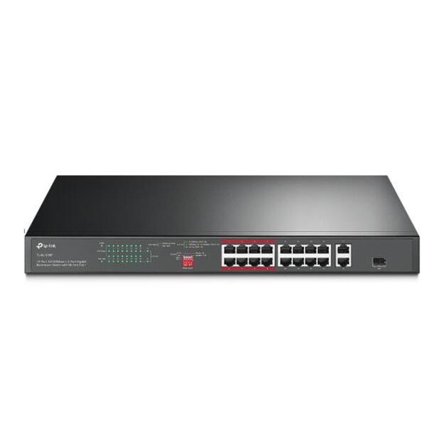 Komutatorius TP-LINK TL-SL1218P Desktop 16x10Base-T 100Base-TX PoE+ ports 16 TL-SL1218P