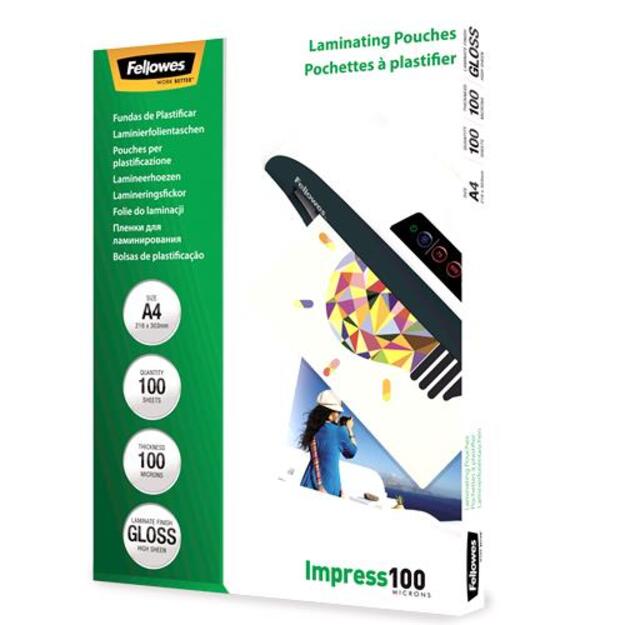 Laminavimo vokelis GLOSSY/A4 100 100PCS 5351111 FELLOWES