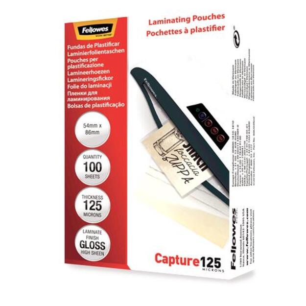 Laminavimo vokelis GLOSSY CARD/125 100PCS 5306302 FELLOWES