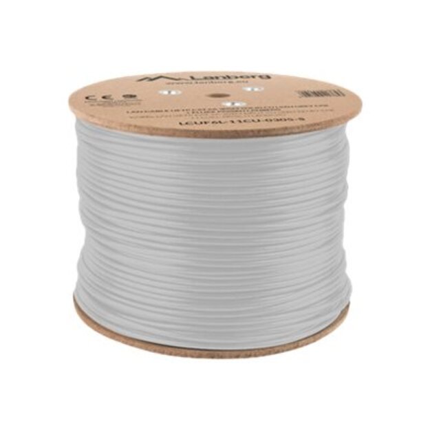 LANBERG LAN cable UFTP cat.6A 305m solid CU LSZH grey CPR fluke passed