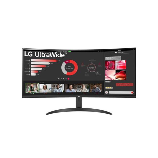 LCD Monitor|LG|34WR50QC-B|34 |Curved/21 : 9|Panel VA|3440x1440|21:9|100Hz|Matte|5 ms|Tilt|Colour Black|34WR50QC-B