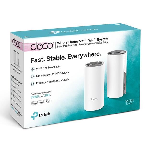 Wireless Router|TP-LINK|Wireless Router|2-pack|1167 Mbps|IEEE 802.11ac|LAN \ WAN ports 2|Number of antennas 2|DECOE4(2-PACK)