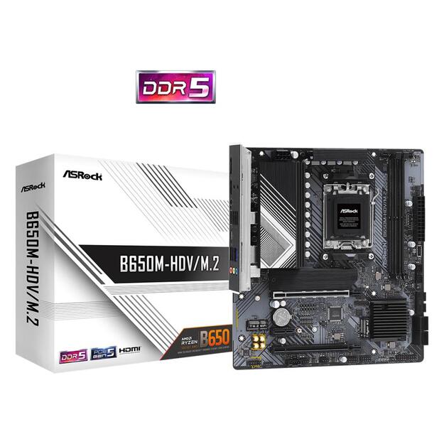 MB AMD B650 SAM5 MATX/B650M-HDV/M.2 ASROCK