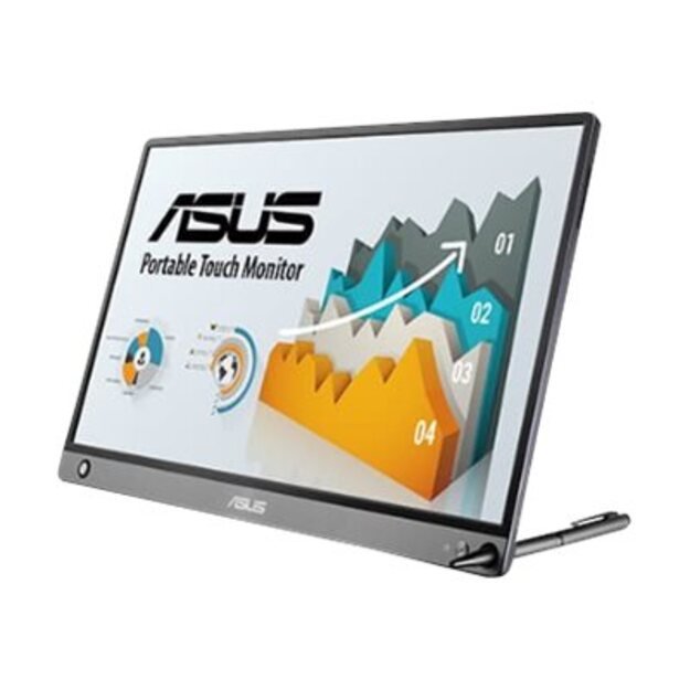 Monitorius ASUS MB16AMT 15.6inch Portable monitor built-in battery WLED IPS 16:9 5ms 60Hz -1920x1080 220cd m2 USB Type-C adapter USB Type-A 3Y