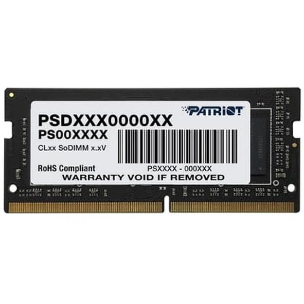 Operatyvioji atmintis (RAM) nešiojamam kompiuteriui NB MEMORY 8GB PC25600 DDR4/PSD48G320081S PATRIOT