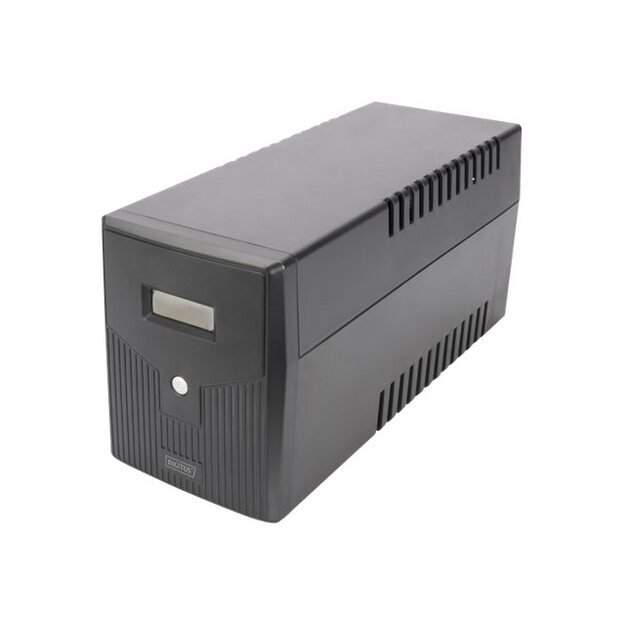 Nepertraukiamo maitinimo šaltinis UPS DIGITUS Line-Interactive UPS 1000VA/600W 12V/7Ah x2 battery 4x CEE 7/7 AVR USB RS232 RJ11/RJ45 LCD