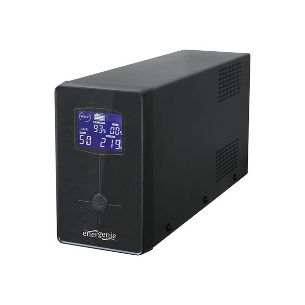 GEMBIRD EG-UPS-033 UPS Energenie-Gembird Line-Interactive,1200VA,3xIEC,2xSchuko 230V,USB,RJ11,LCD