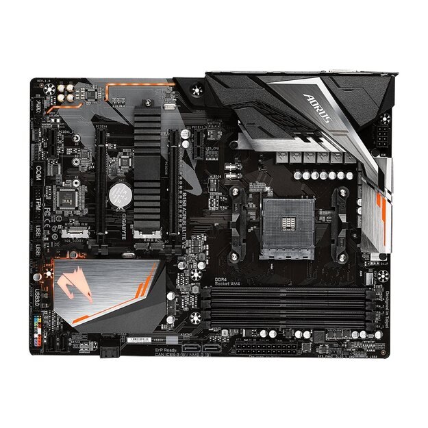 Pagrindinė plokštė GIGABYTE B450 AORUS ELITE V2 AM4 DDR4 2xM.2 6xSATA ATX MB