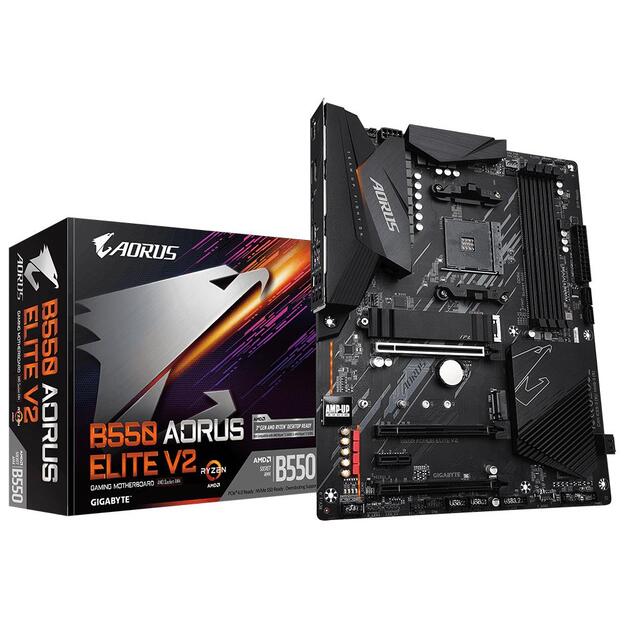 Pagrindinė plokštė GIGABYTE B550 AORUS ELITE V2 AM4 DDR4 2xM.2 4xSATA HDMI ATX MB