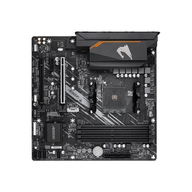 Pagrindinė plokštė GIGABYTE B550M AORUS ELITE AM4 DDR4 2xM.2 4xSATA HDMI DVI mATX MB