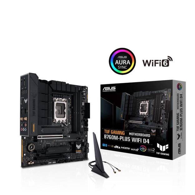 Pagrindinė plokštė MB B760 S1700 MATX/GAMING B760M-PLUS WIFI D4 ASUS