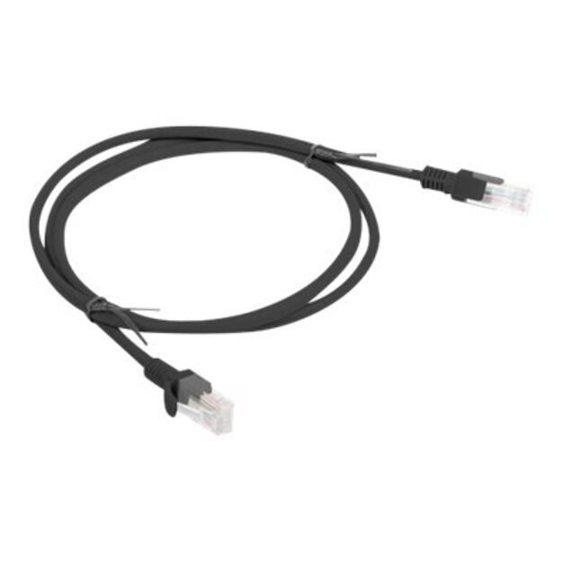 Patch kabelis LANBERG PCU5-10CC-0100-BK RJ45 cat. 5e UTP 1m black