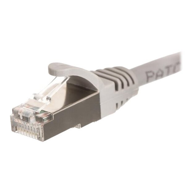 Patch kabelis NETRACK BZPAT16F RJ45, snagless boot, Cat 6 FTP, 1m grey