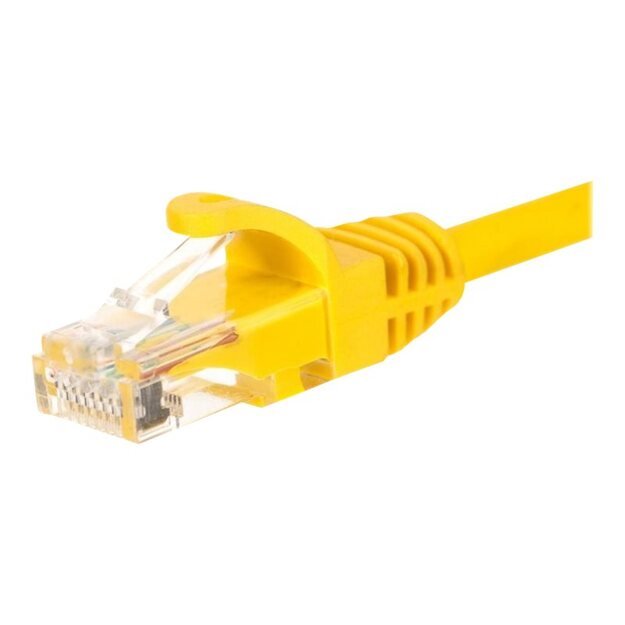 Patch kabelis NETRACK BZPAT16Y RJ45, snagless boot, Cat 6 UTP, 1m yellow