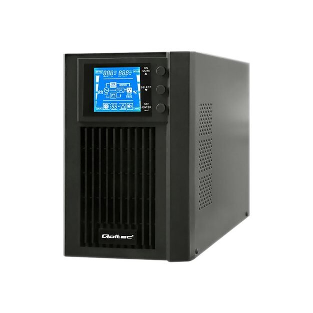 QOLTEC 53042 Uninterruptible power supply On-line 1kVA 800W LCD USB