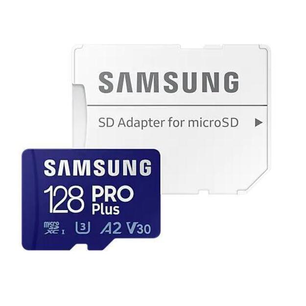 SAMSUNG PRO Plus microSD 128GB UHS-I U3 Full HD 4K UHD 180MB/s Read 130MB/s Write Memory Card Incl SD-Adapter 2023