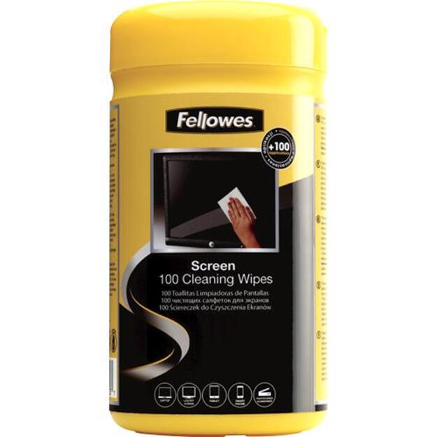 Servetėlės ekrano valymui CLEANING WIPES 100PCS/9970330 FELLOWES