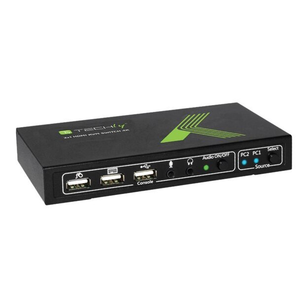 TECHLY 028696 Techly 2-port HDMI/USB KVM switch 2x1 with audio