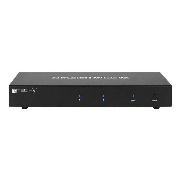 TECHLY 101928 Techly 2-port DisplayPort/USB dual-monitor KVM switch 2x1 with audio