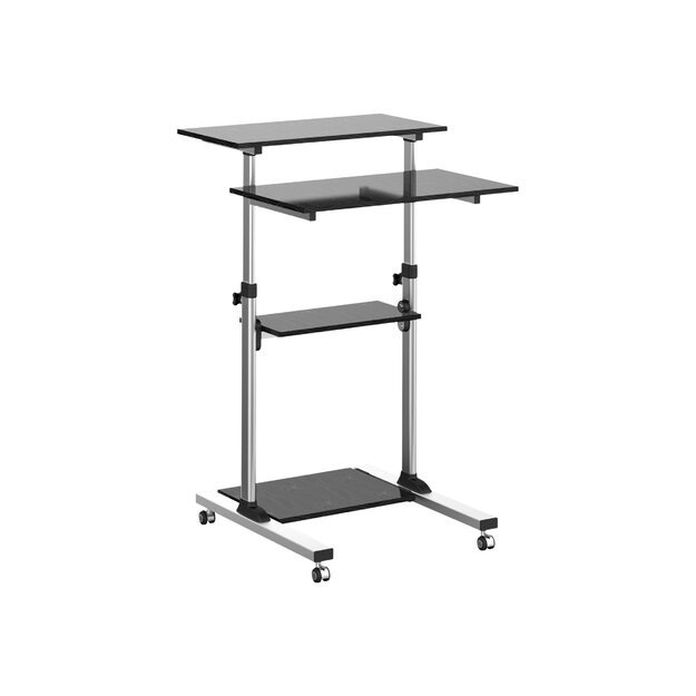 TECHLY 102833 Universal presentation notebook trolley with four shelves, adjustable