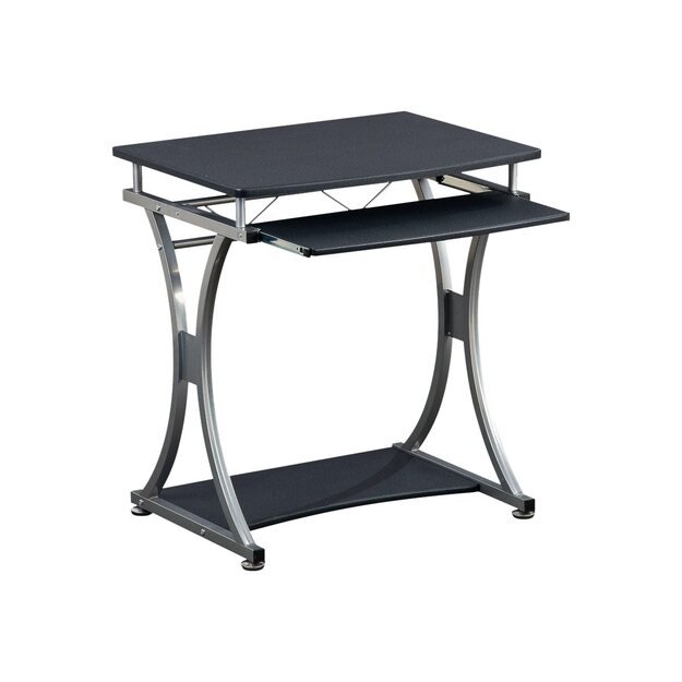 TECHLY 307308 Compact computer desk 700x550 with sliding keyboard tray black graphite