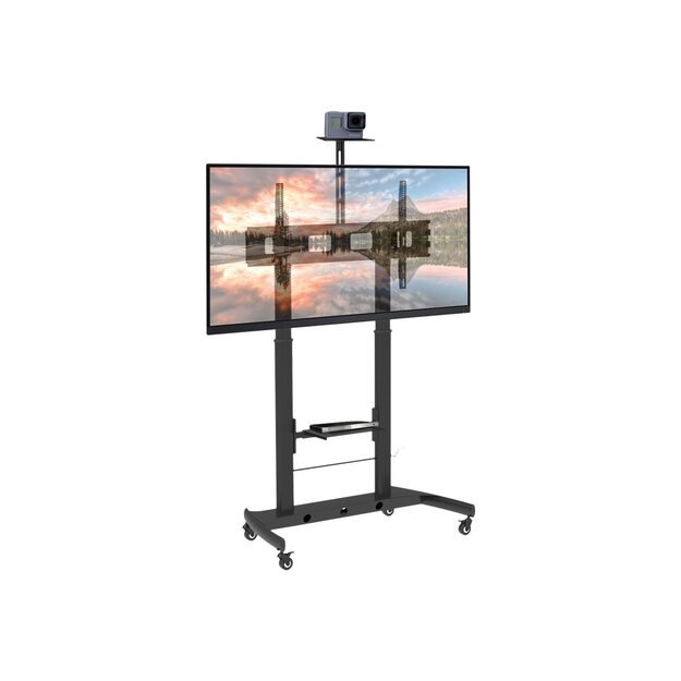 Televizoriaus stovas TECHLY Floor Stand Height Adjustable 2 Shelves LCD / LED 52-110inch