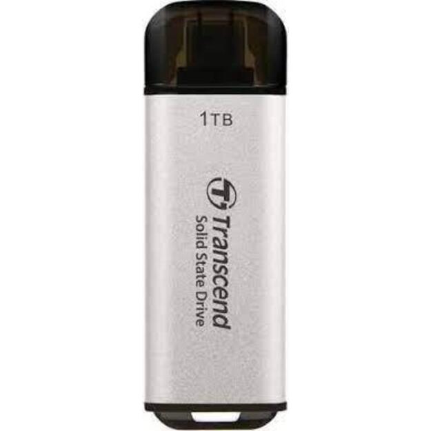 TRANSCEND ESD300S 1TB External SSD USB 10Gbps Type C Silver